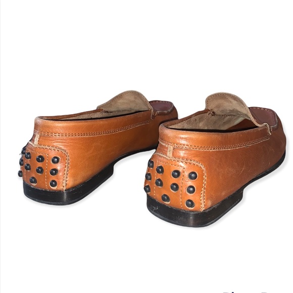 TOD’s Cognac Leather Slip On Loafers - Picture 10 of 16